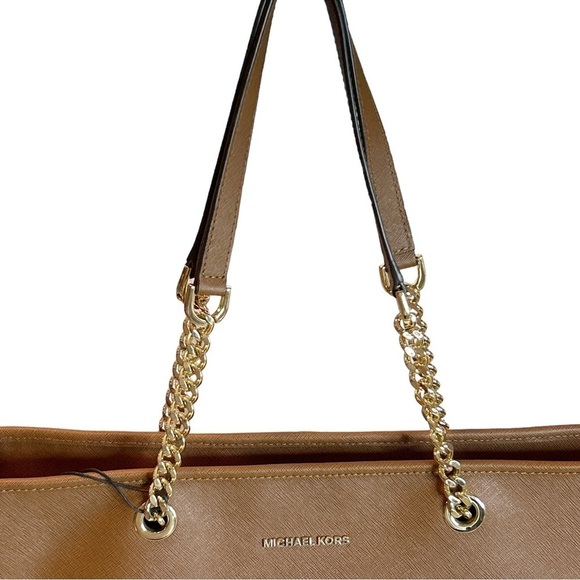 Michael Kors Acorn Chain Link Straps Tote Shoulder Bag Leather MSRP $378 NWT - Picture 4 of 9